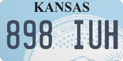 KS license plate 898IUH