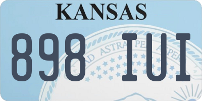 KS license plate 898IUI