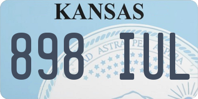 KS license plate 898IUL