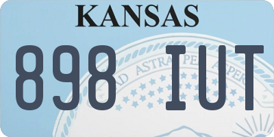 KS license plate 898IUT