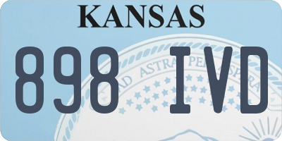 KS license plate 898IVD
