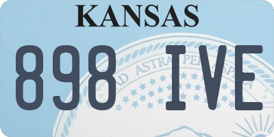 KS license plate 898IVE