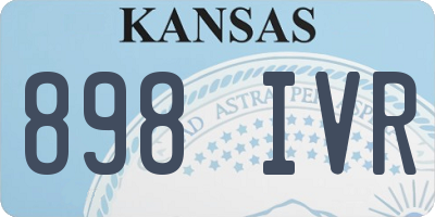 KS license plate 898IVR