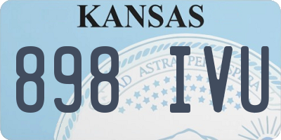 KS license plate 898IVU