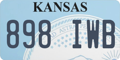 KS license plate 898IWB
