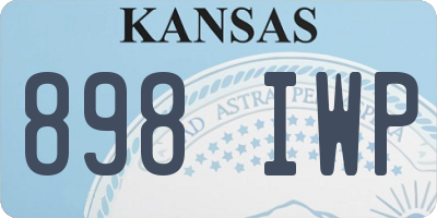 KS license plate 898IWP