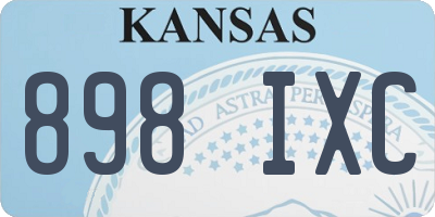 KS license plate 898IXC