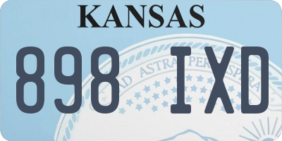 KS license plate 898IXD