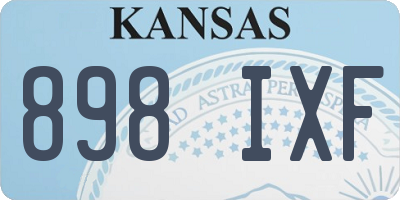 KS license plate 898IXF