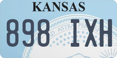KS license plate 898IXH