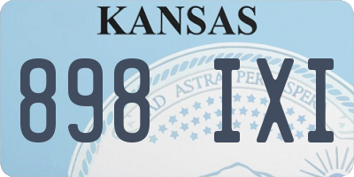 KS license plate 898IXI
