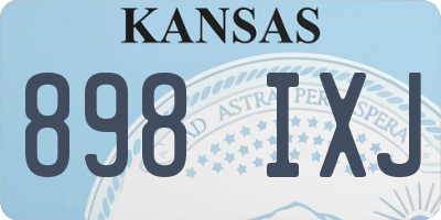 KS license plate 898IXJ