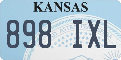 KS license plate 898IXL