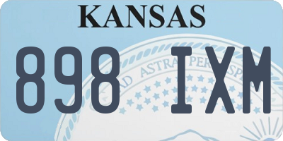 KS license plate 898IXM