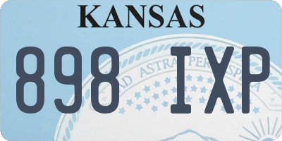 KS license plate 898IXP