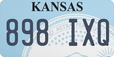 KS license plate 898IXQ