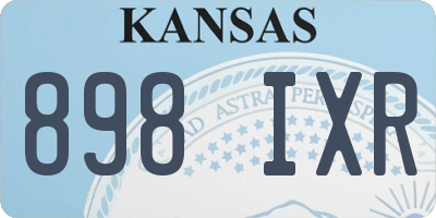 KS license plate 898IXR