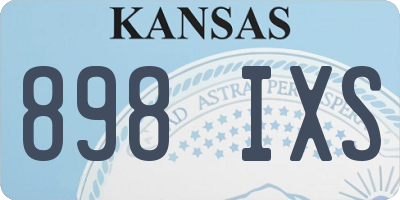 KS license plate 898IXS