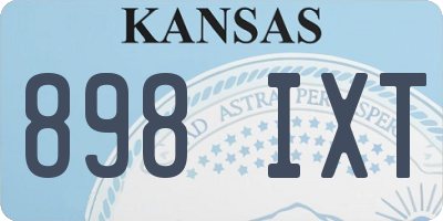 KS license plate 898IXT