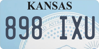 KS license plate 898IXU