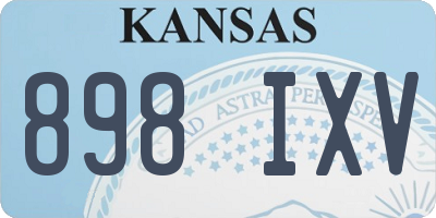 KS license plate 898IXV