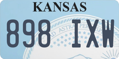 KS license plate 898IXW