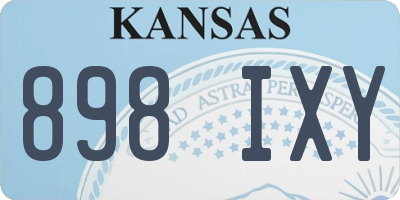 KS license plate 898IXY
