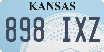 KS license plate 898IXZ