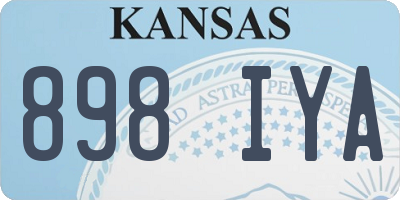 KS license plate 898IYA