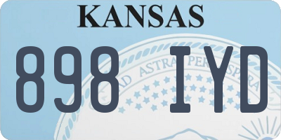 KS license plate 898IYD