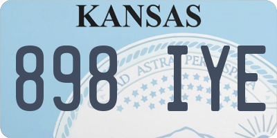 KS license plate 898IYE