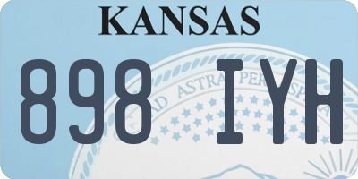 KS license plate 898IYH