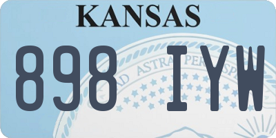 KS license plate 898IYW