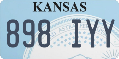 KS license plate 898IYY