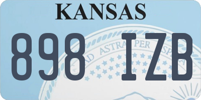 KS license plate 898IZB