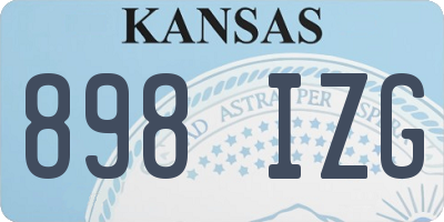 KS license plate 898IZG