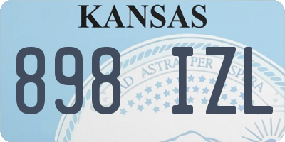 KS license plate 898IZL