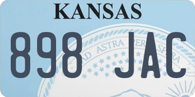 KS license plate 898JAC