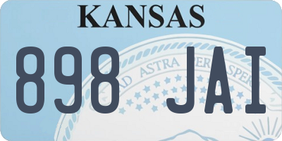 KS license plate 898JAI