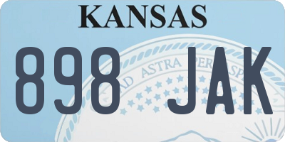 KS license plate 898JAK