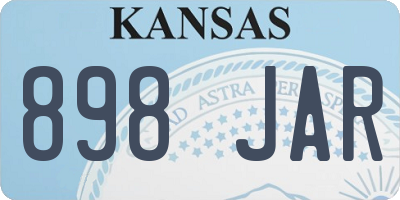 KS license plate 898JAR
