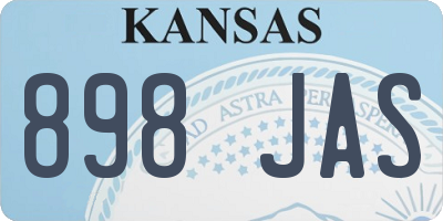 KS license plate 898JAS