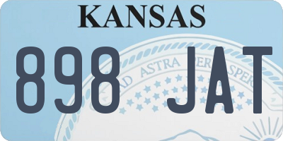 KS license plate 898JAT