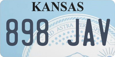 KS license plate 898JAV