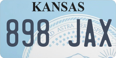 KS license plate 898JAX
