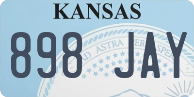 KS license plate 898JAY