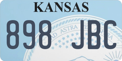 KS license plate 898JBC