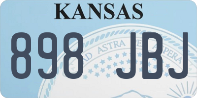 KS license plate 898JBJ
