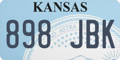 KS license plate 898JBK
