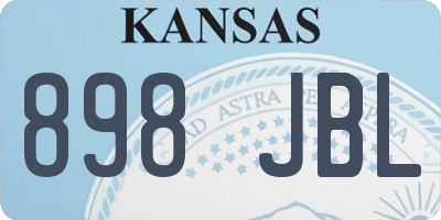 KS license plate 898JBL